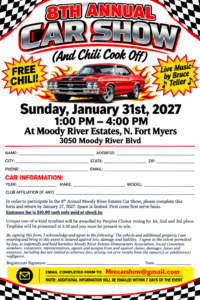car show in north fort myers florida on january 31