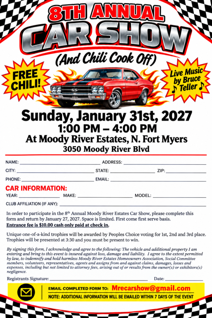 car show in north fort myers florida on january 31