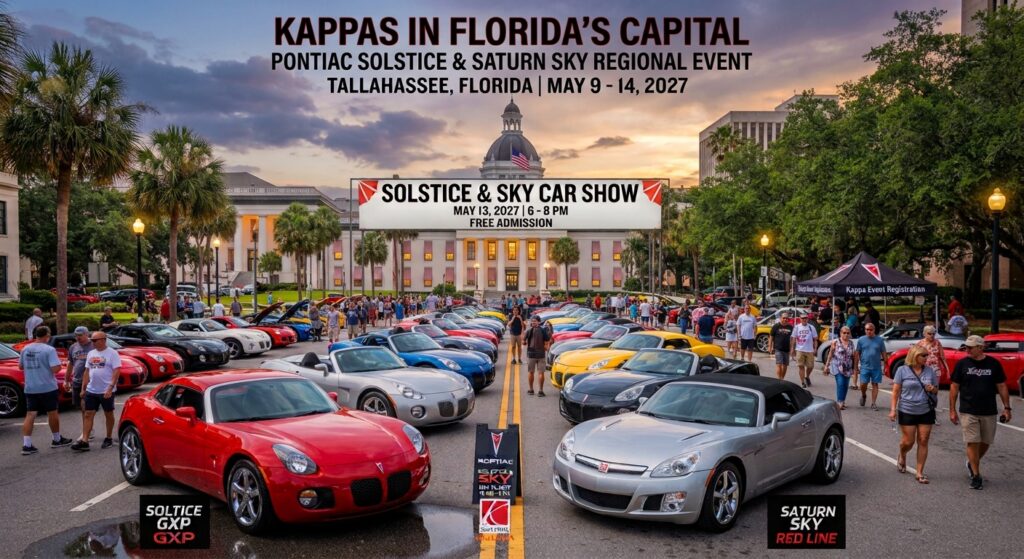 pontiac sky solice car show in Tallahassee florida on may 13