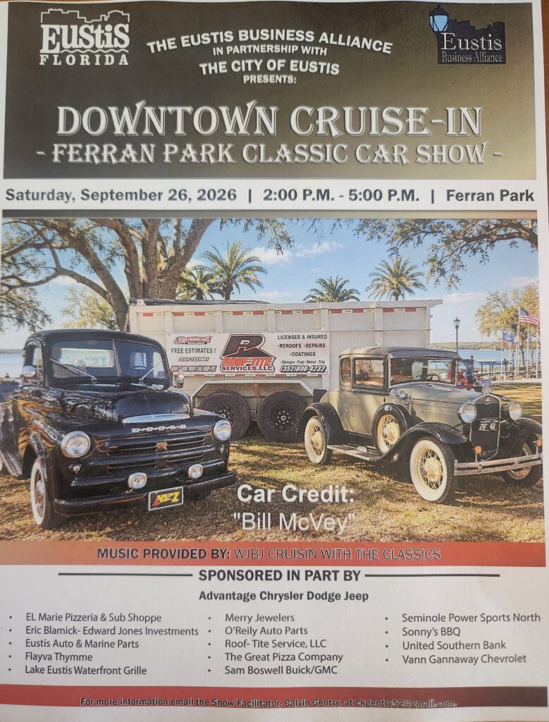 car show in eustis florida on September 26