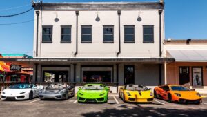 Car show at Old Town Kissimmee Florida on Sunday