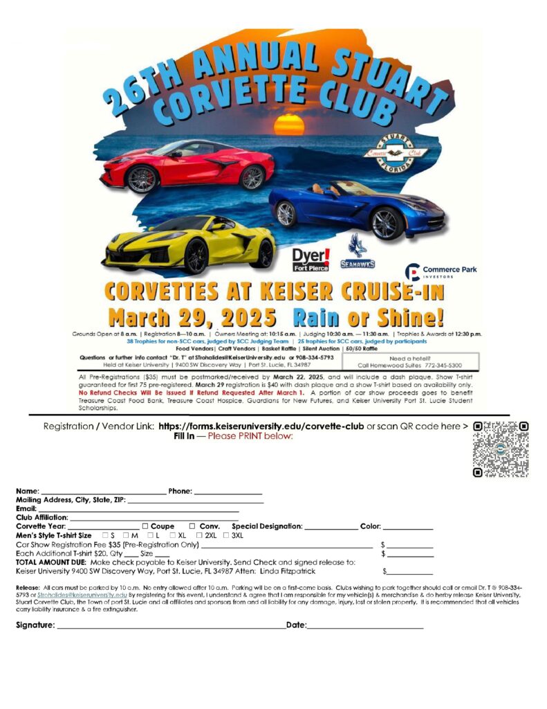 corvette car show in port st lucie florida on march 29