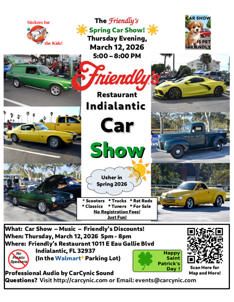 car show in indianlantic florida on march 12