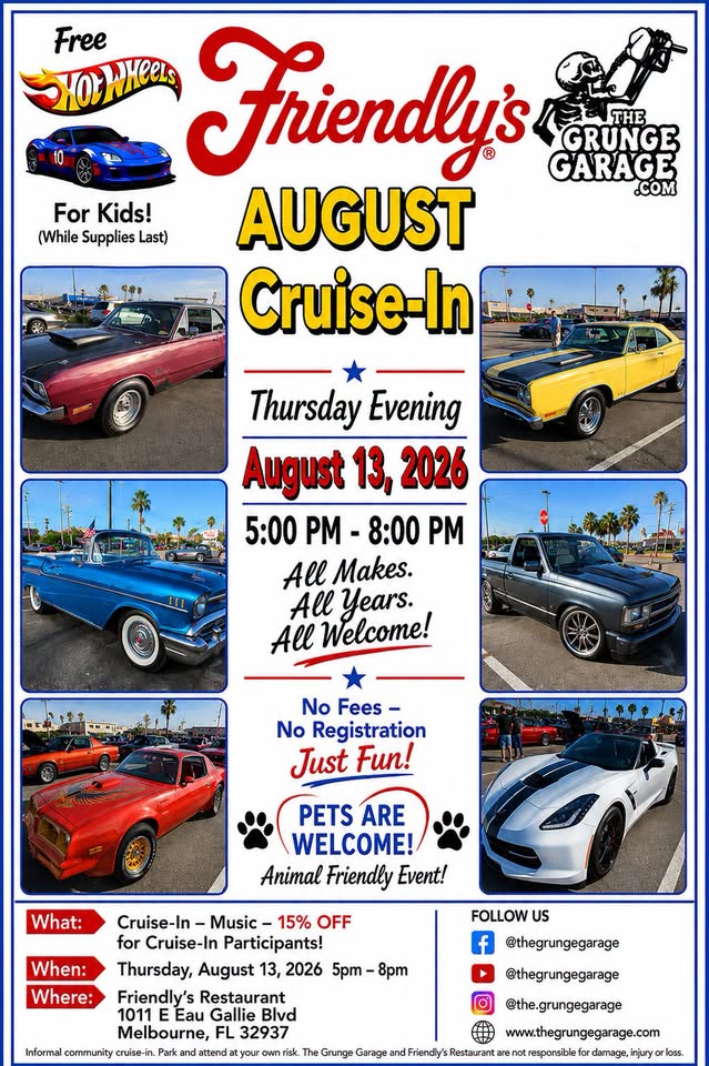 car show in indianlantic florida on august 13