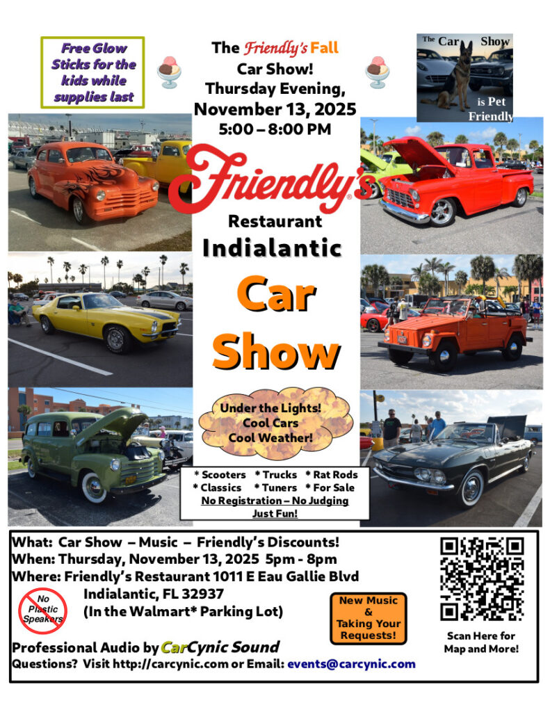 car show in indianlantic florida on november 13