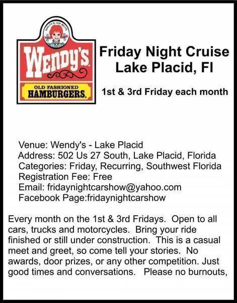 car show in lake placid florida on fridays