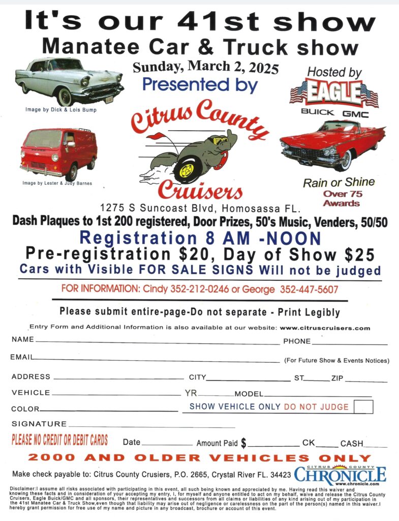 car show in homasassa florida on march 2