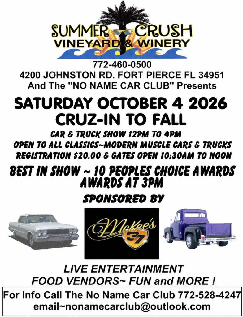 car show in fort pierce florida on october 4