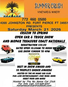 car show in fort pierce florida on march 21