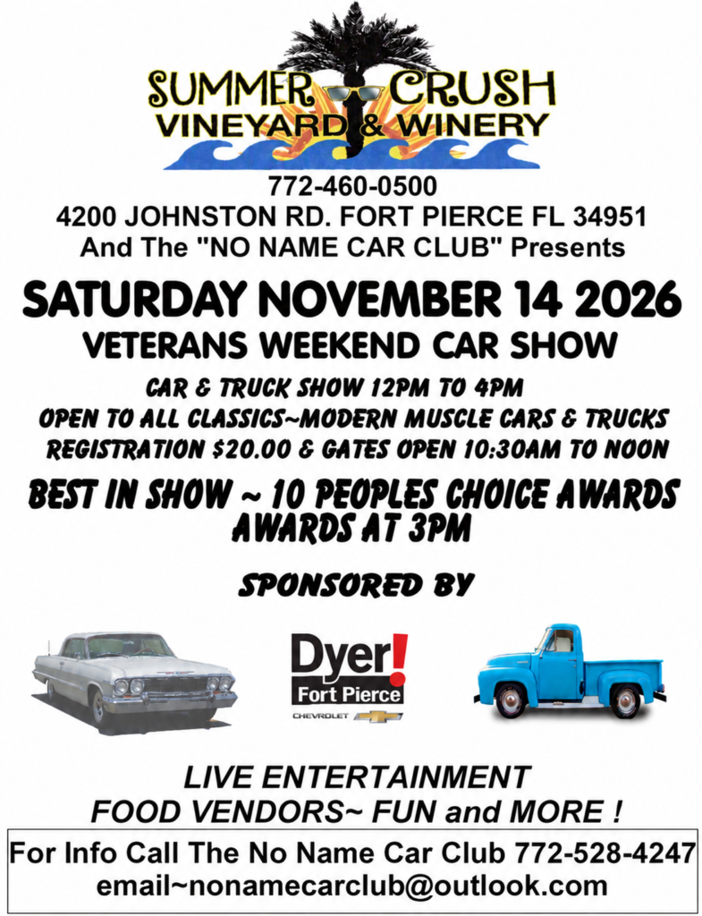 car show in fort pierce florida on november 14