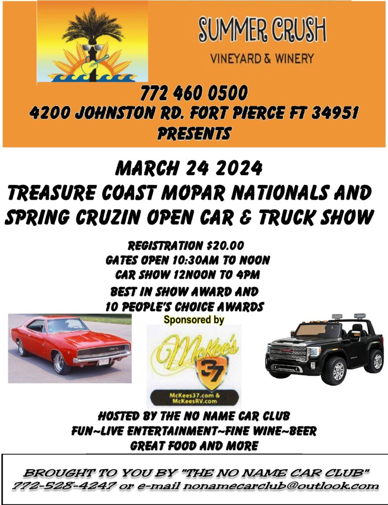 car show in fort pierce florida on march 24
