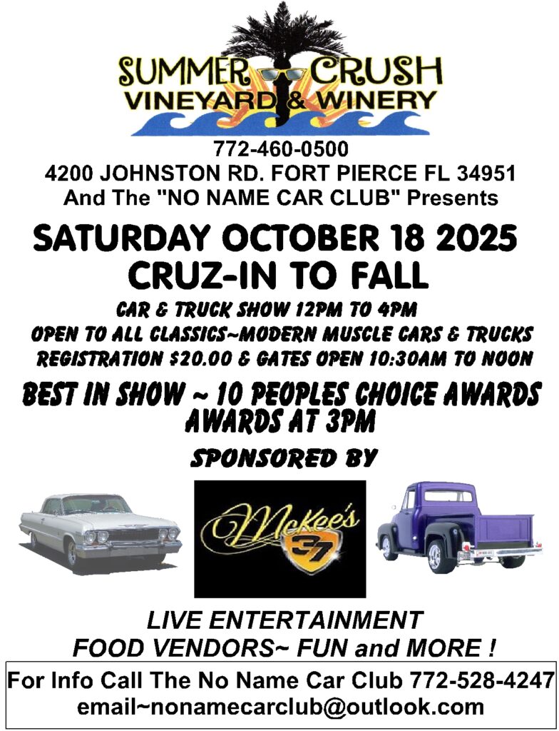 car show in fort pierce florida on october 18
