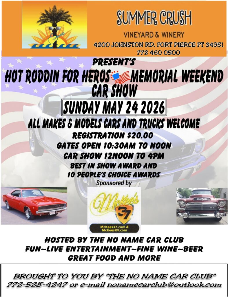 car show in fort pierce florida on may 24