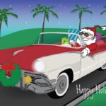 car show cruise in clearwater beach florida on december 10