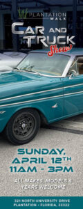 car show in plantation florida on april 12