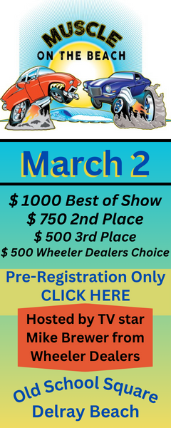car show in delray beach florida on march 2