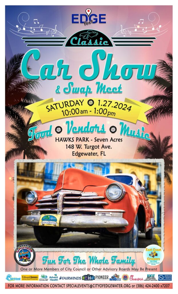 car show in edgewater florida on january 27