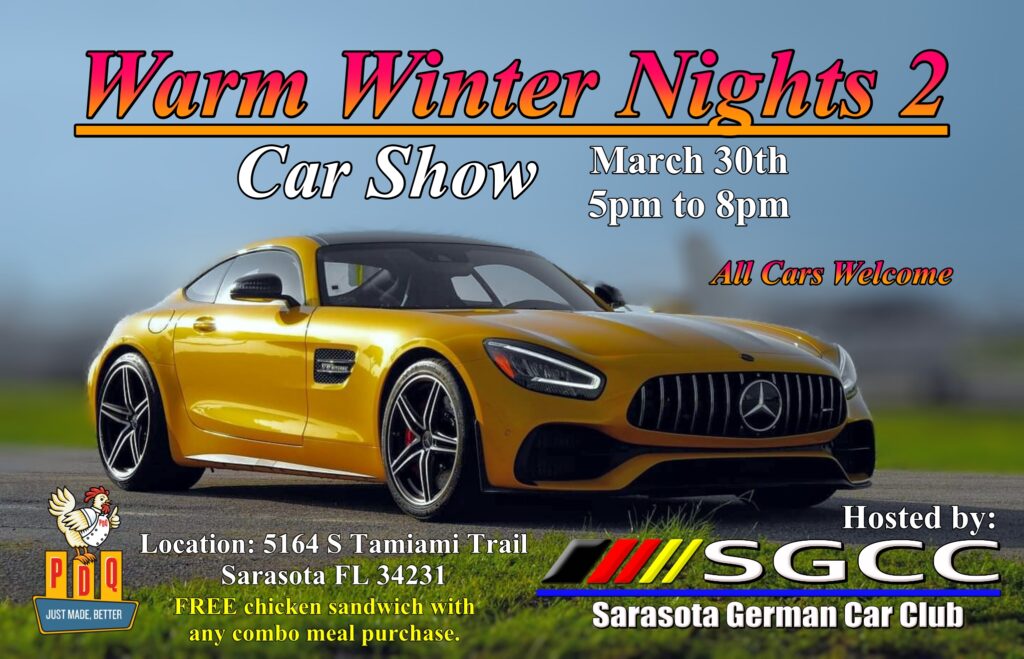 car show in sarasota flroida on march 30