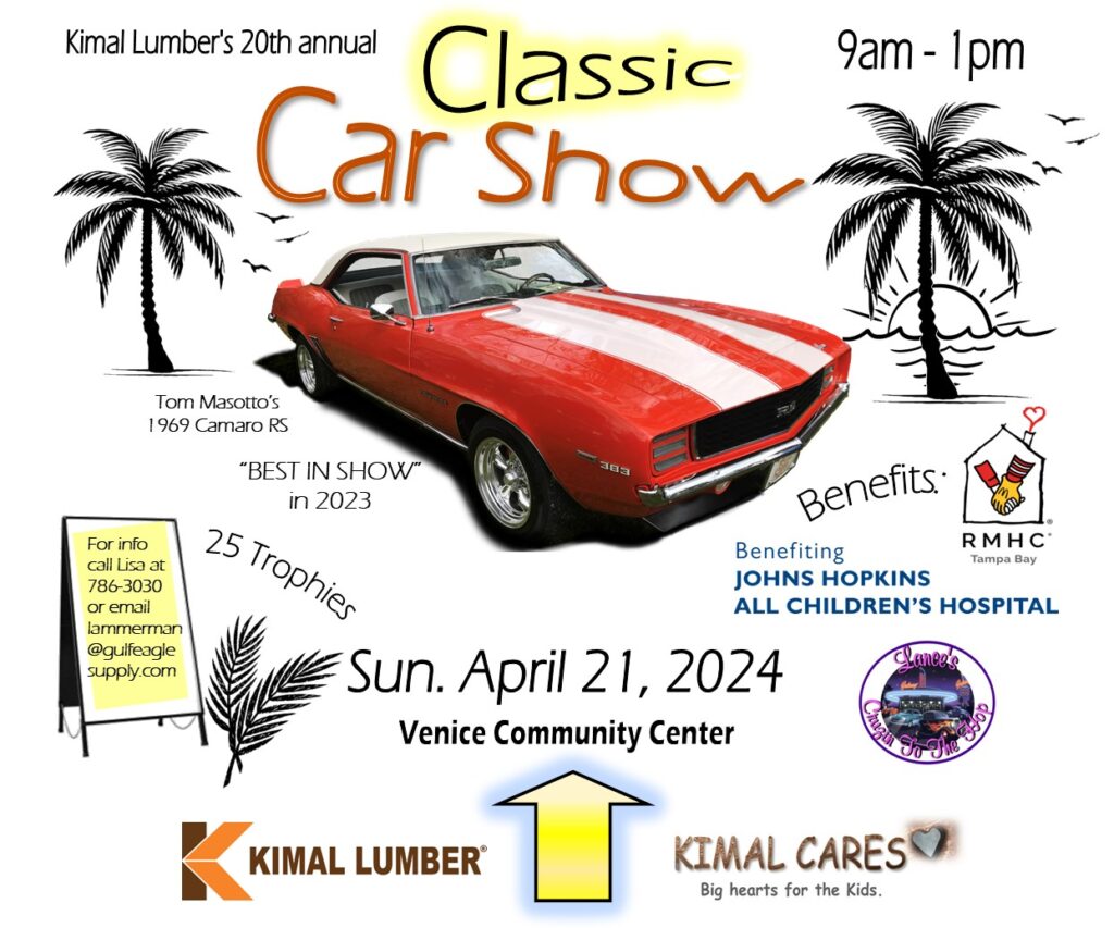 car show in venice florida on april 21