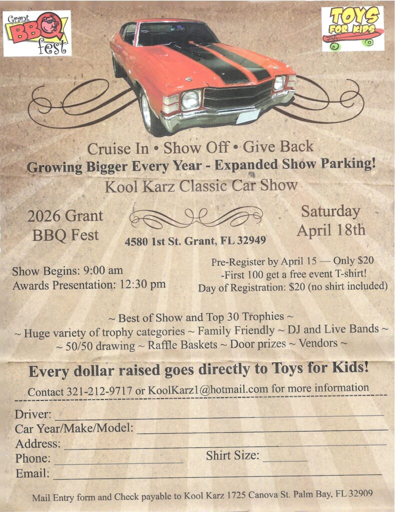 car show in grant florida on april 18