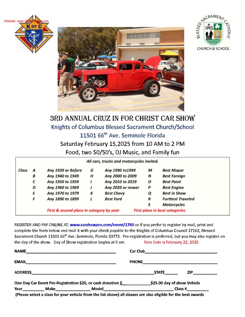 car show in seminole florida on february 15