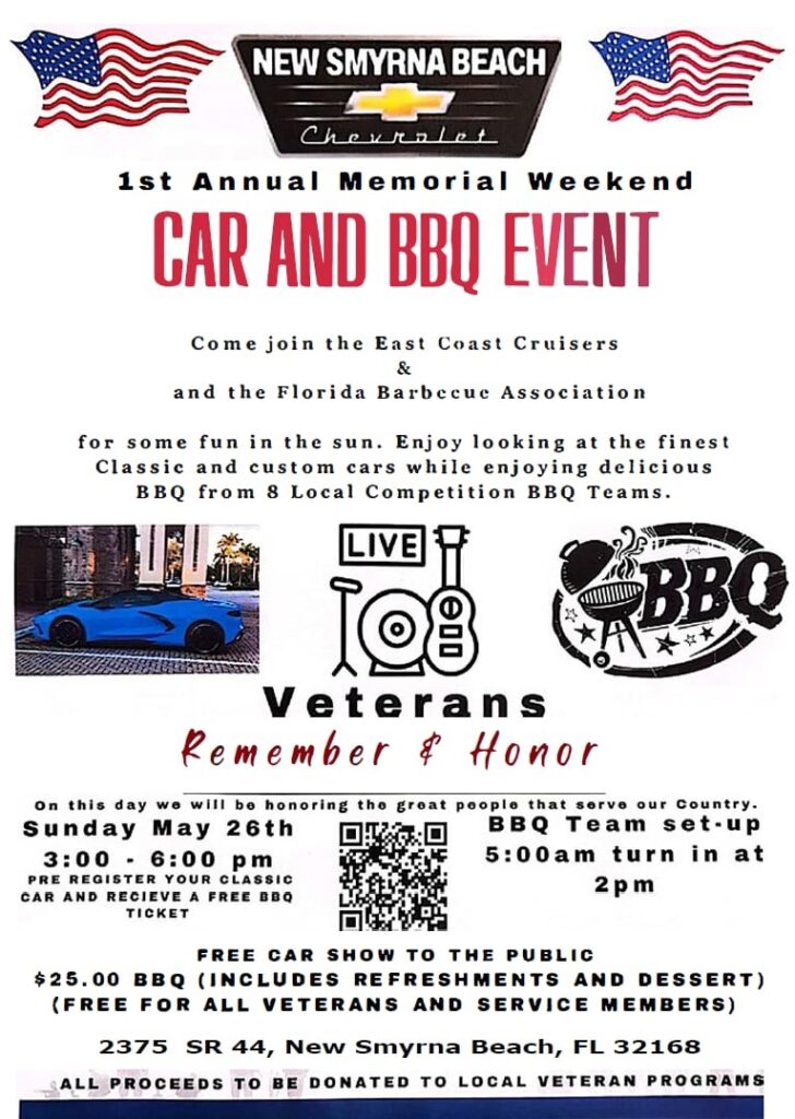 car show in New Smyrna florida on may 26