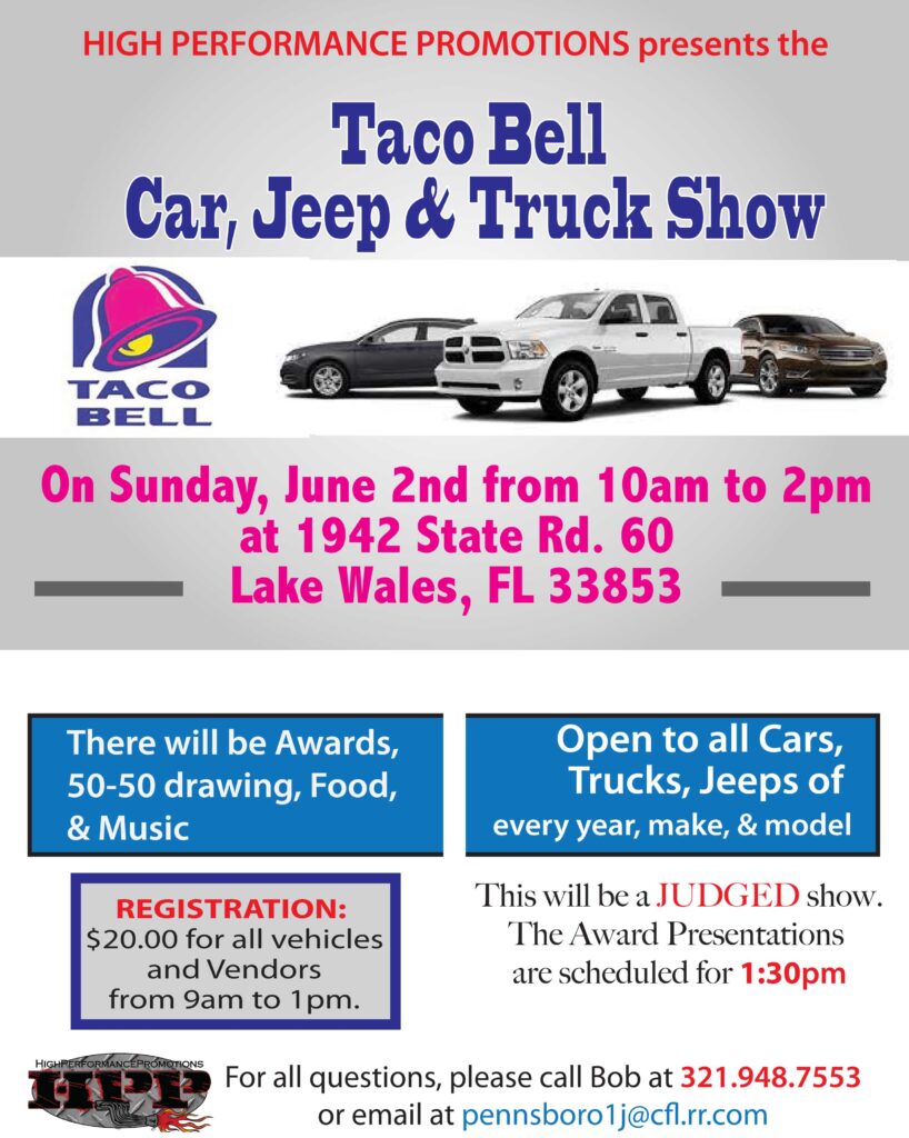 car show in lake wales florida on june 2