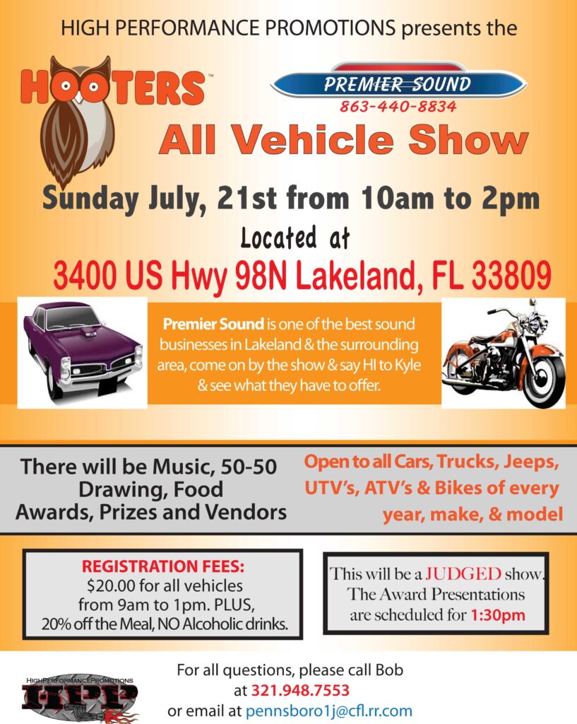 car show in lakeland florida on july 21