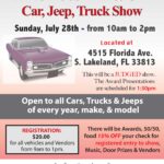 car show in lakeland florida on july 28