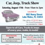 car show in lake wales florida on august 17