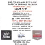 car show in tarpon springs florida on august 4