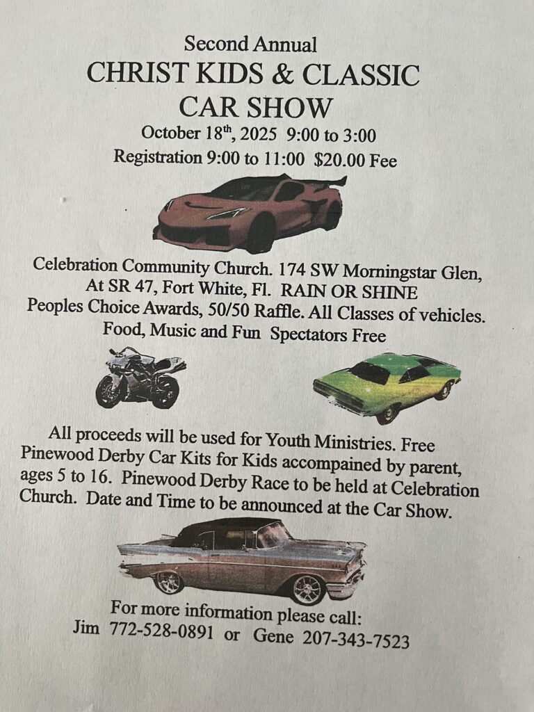car show in white springs florida on october 18
