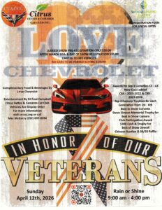 corvette camaro car show in inverness florida on april 12