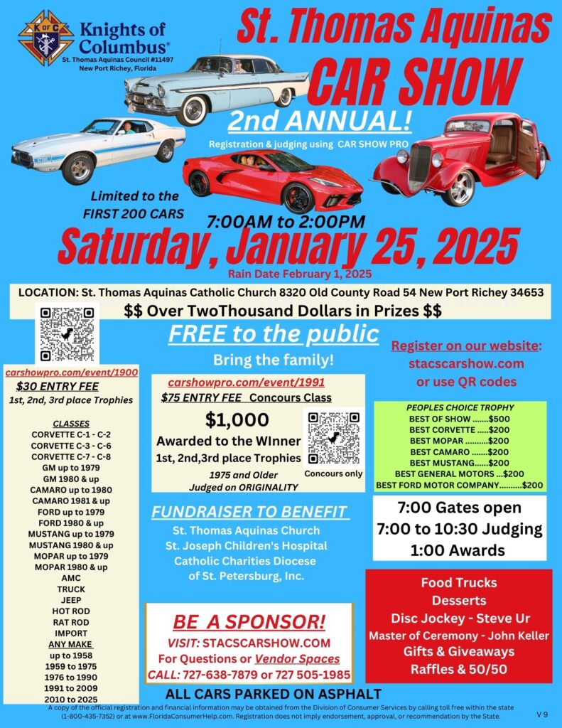 car show in new port richey florida on january 25