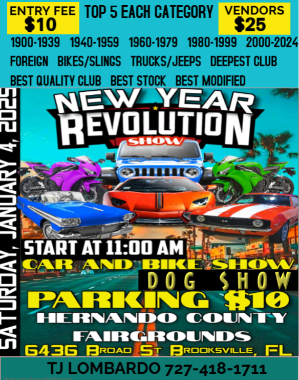 car show in brooksville florida on january 4
