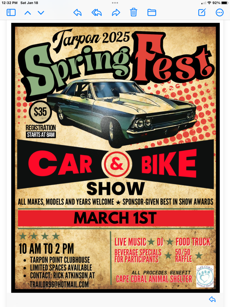 car show in cape coral florida on march 1