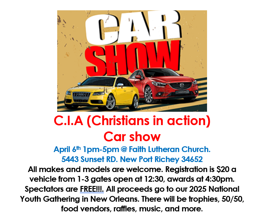 car show in new port richey florida on april 6
