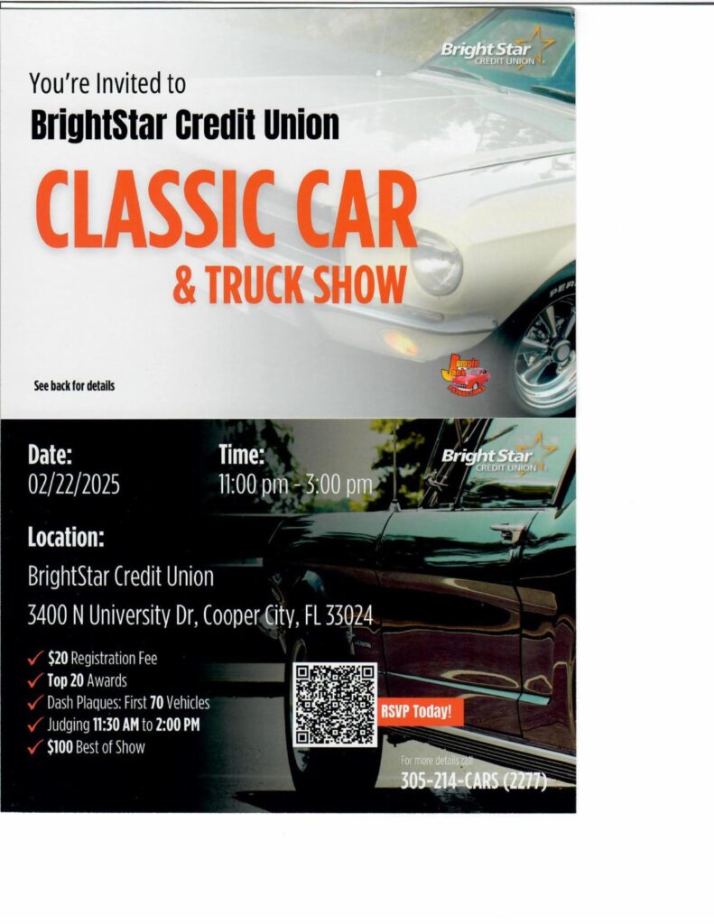 car show in cooper city flroida on february 22