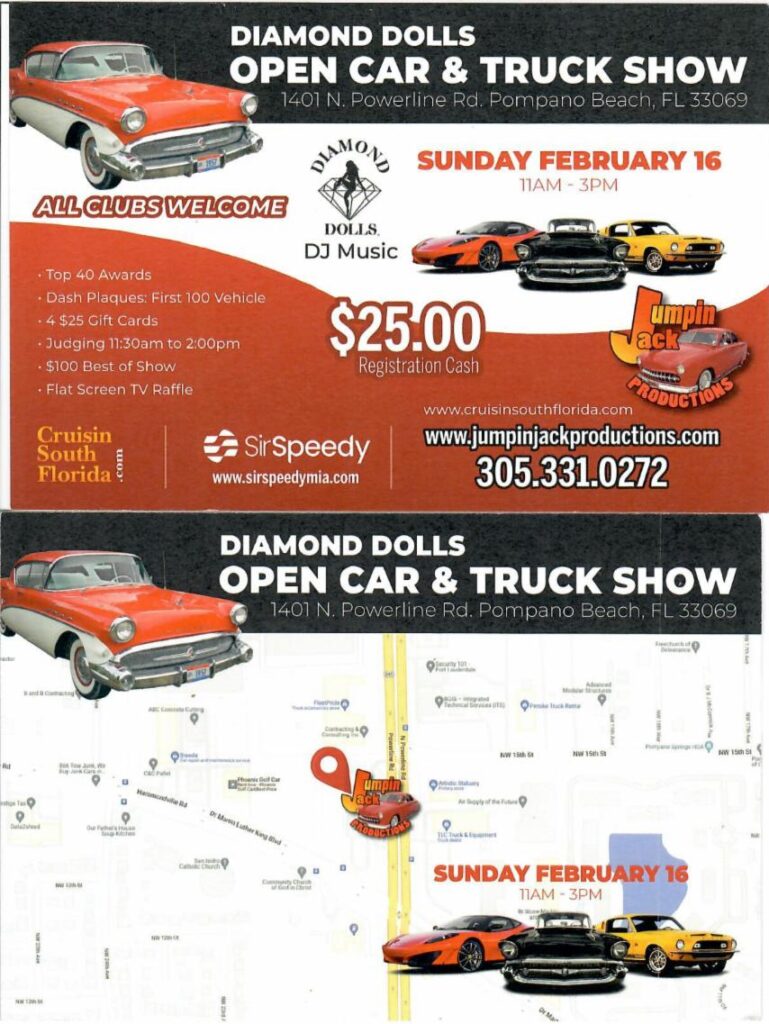 car show in pompano beach florida on february 16
