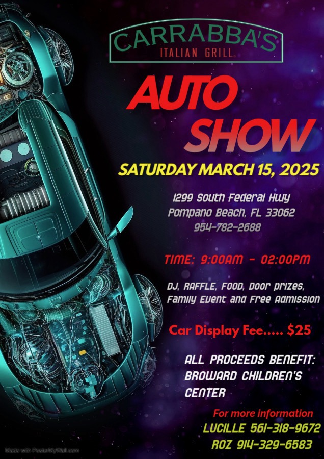 car show in pompano beach flroida on march 15