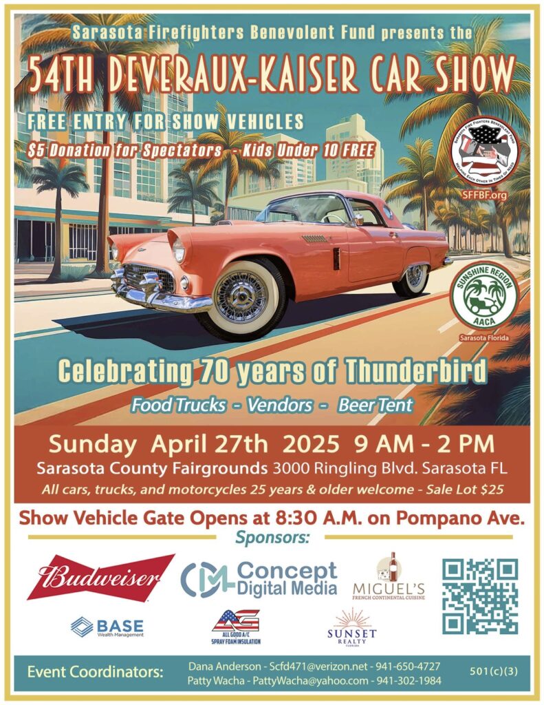 car show in sarasota florida on april 27