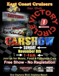 car show in daytona beach florida on November 8
