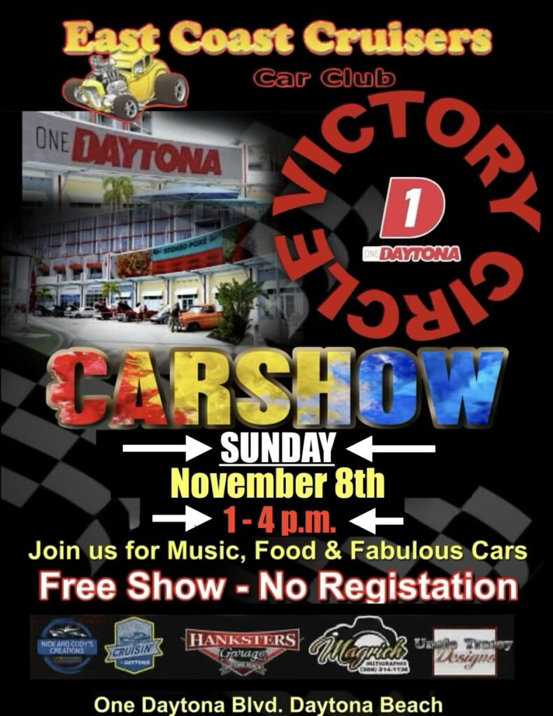 car show in daytona beach florida on November 8