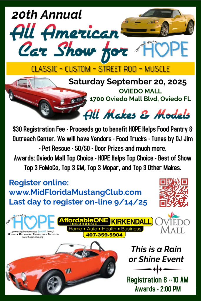 car show in oviedo florida on september 20