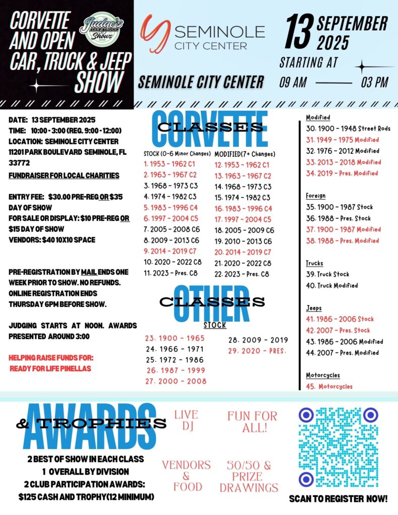 car show in seminole florida on september 13