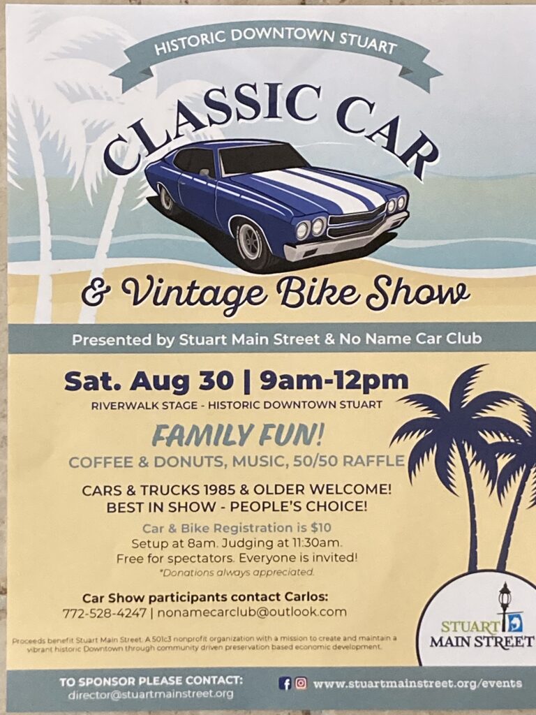 car show in stuart florida on august 30