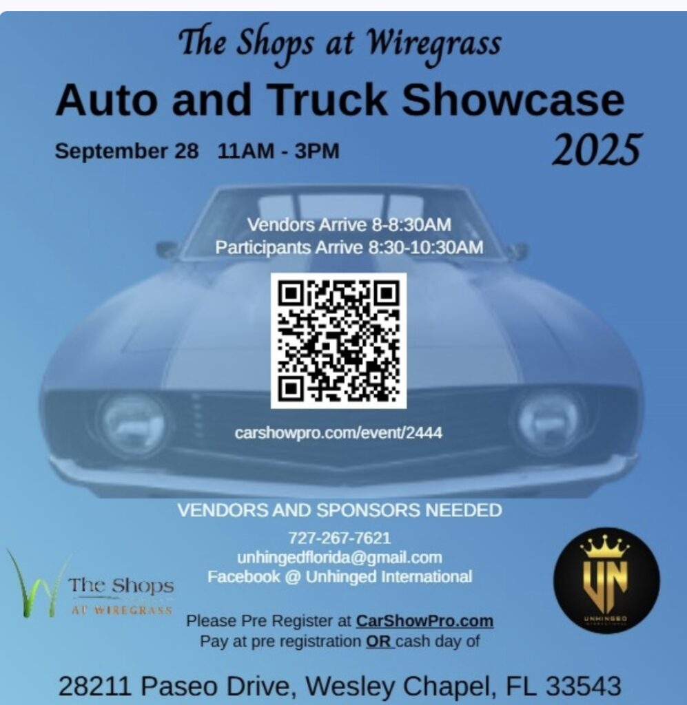 car show in wesley chapel florida on september 28