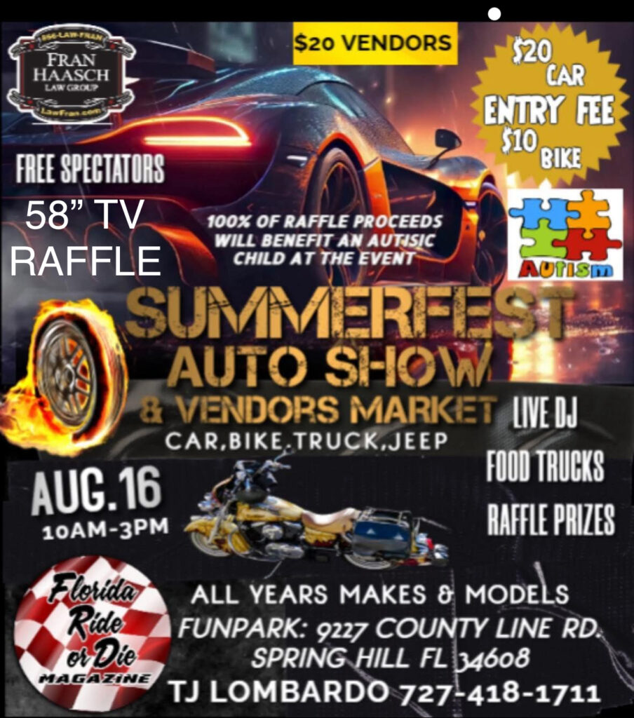 car show in spring hill florida on august 16