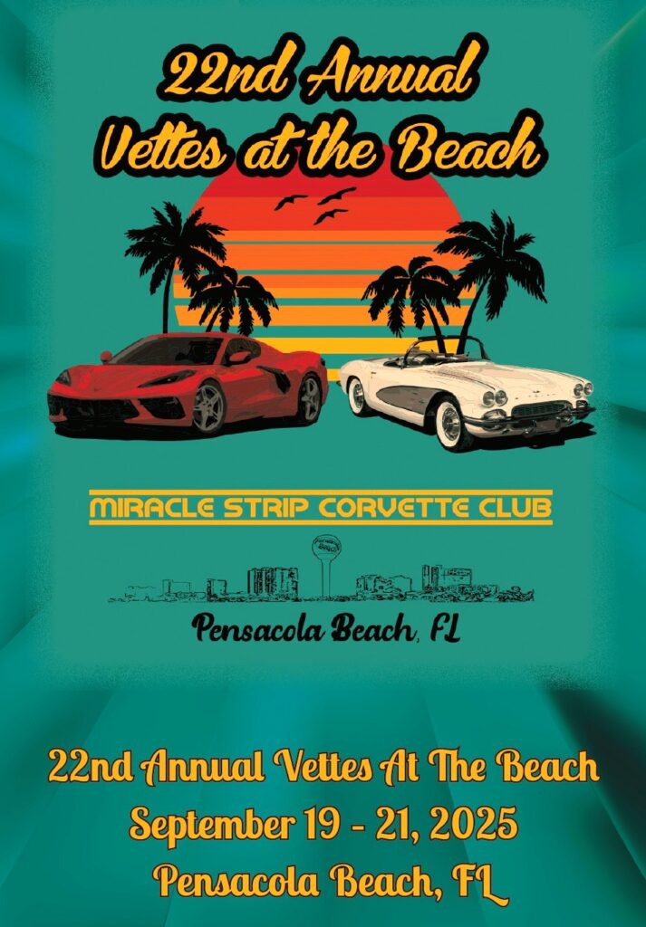 corvette car show in pensacola beach florida on september 20