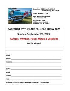 car show in barefoot bay florida on september 28